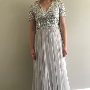 NWT silver/sparkle PROM dress!